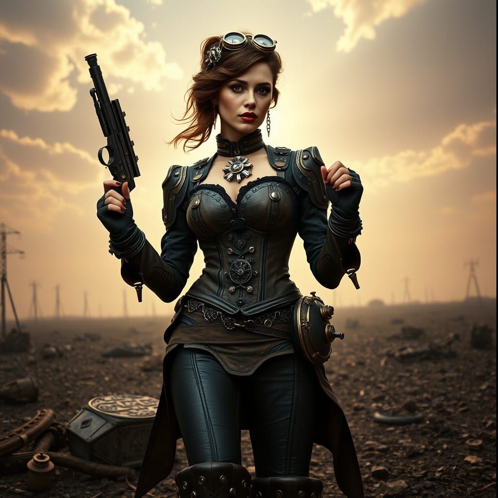 Steampunk Lady of the Wasteland
