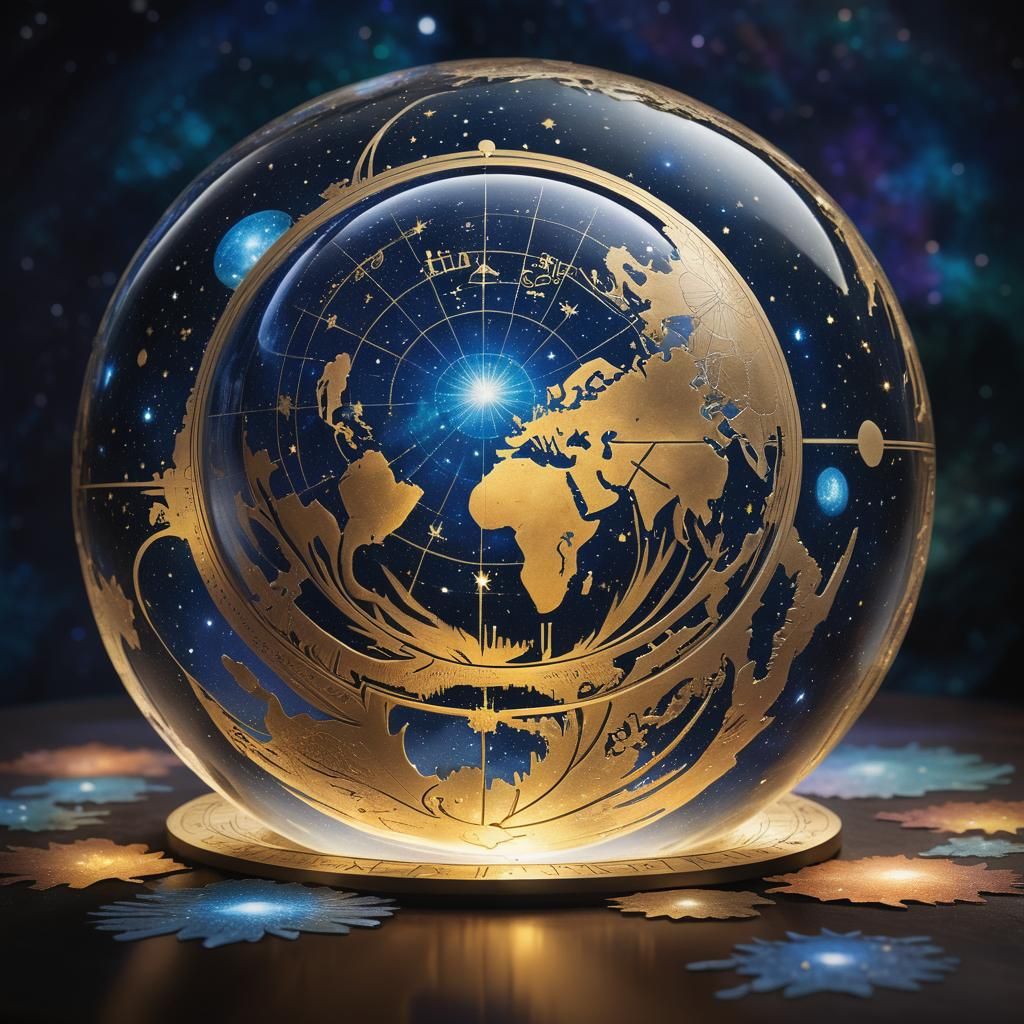 Celestial Map Orb Navigating the Multiverse
