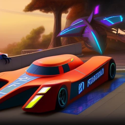 Futuristic F-Zero Car Concept Art