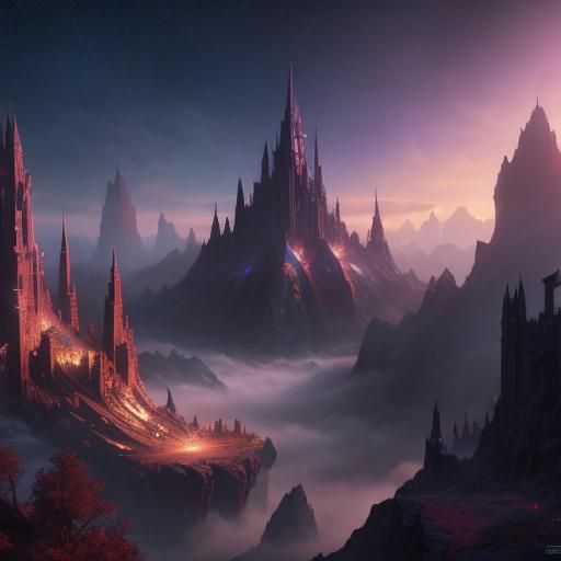 Spectacular Starfall in Detailed Digital Painting