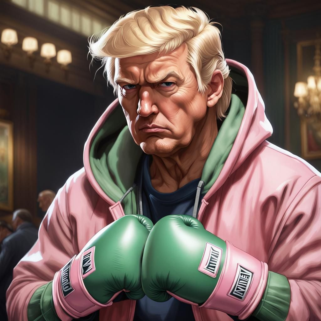 Donald Trump as Little Mac Portrait