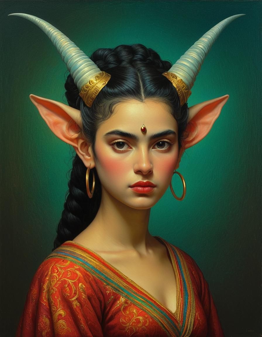 Lady with horns