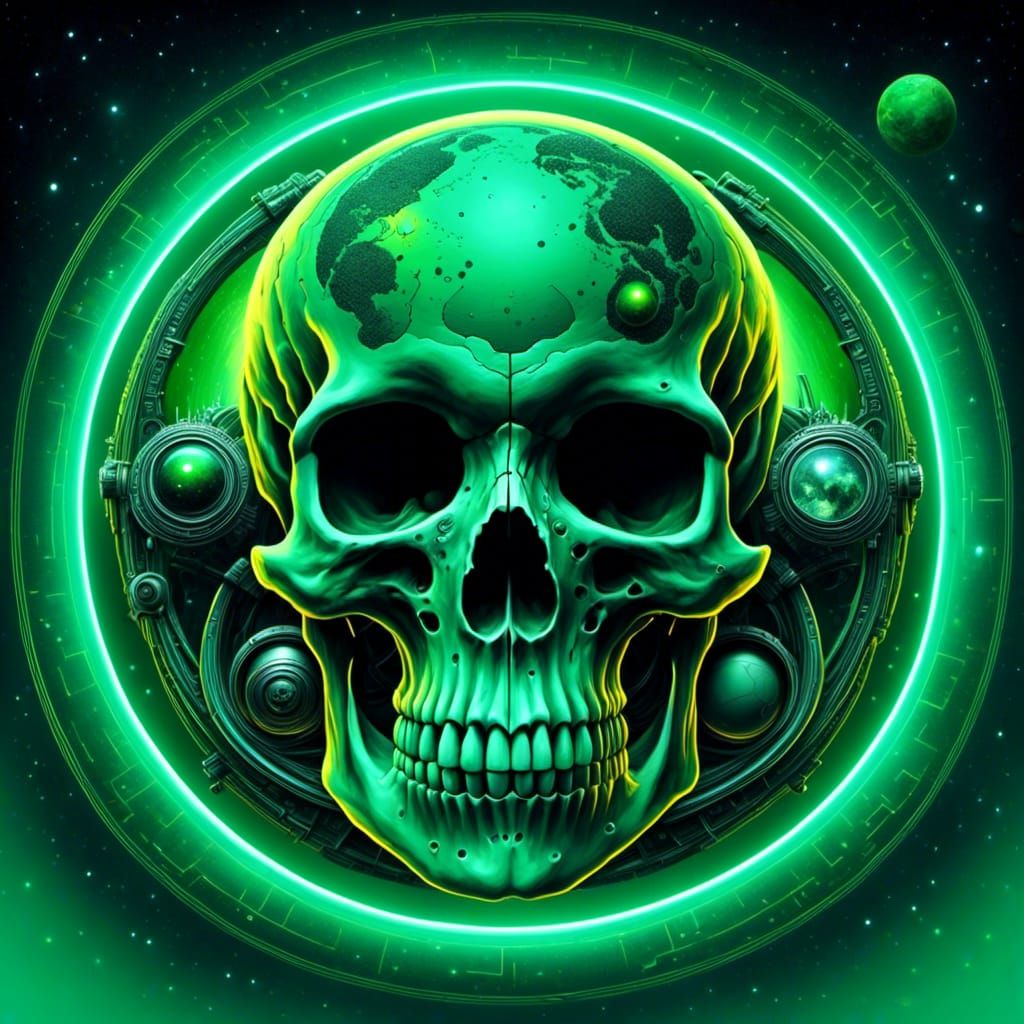 Skull Planet Sci-Fi Book Cover Design
