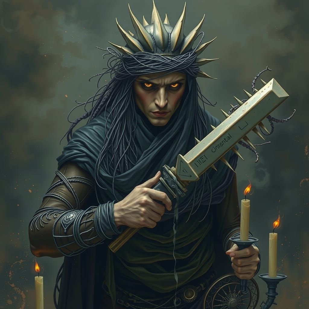 Dark Figure in Eerie Mist: A Surreal Vision