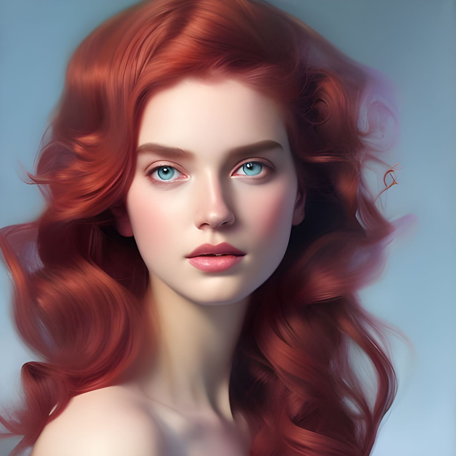 Irish Girl Portrait in Oil Painting Style