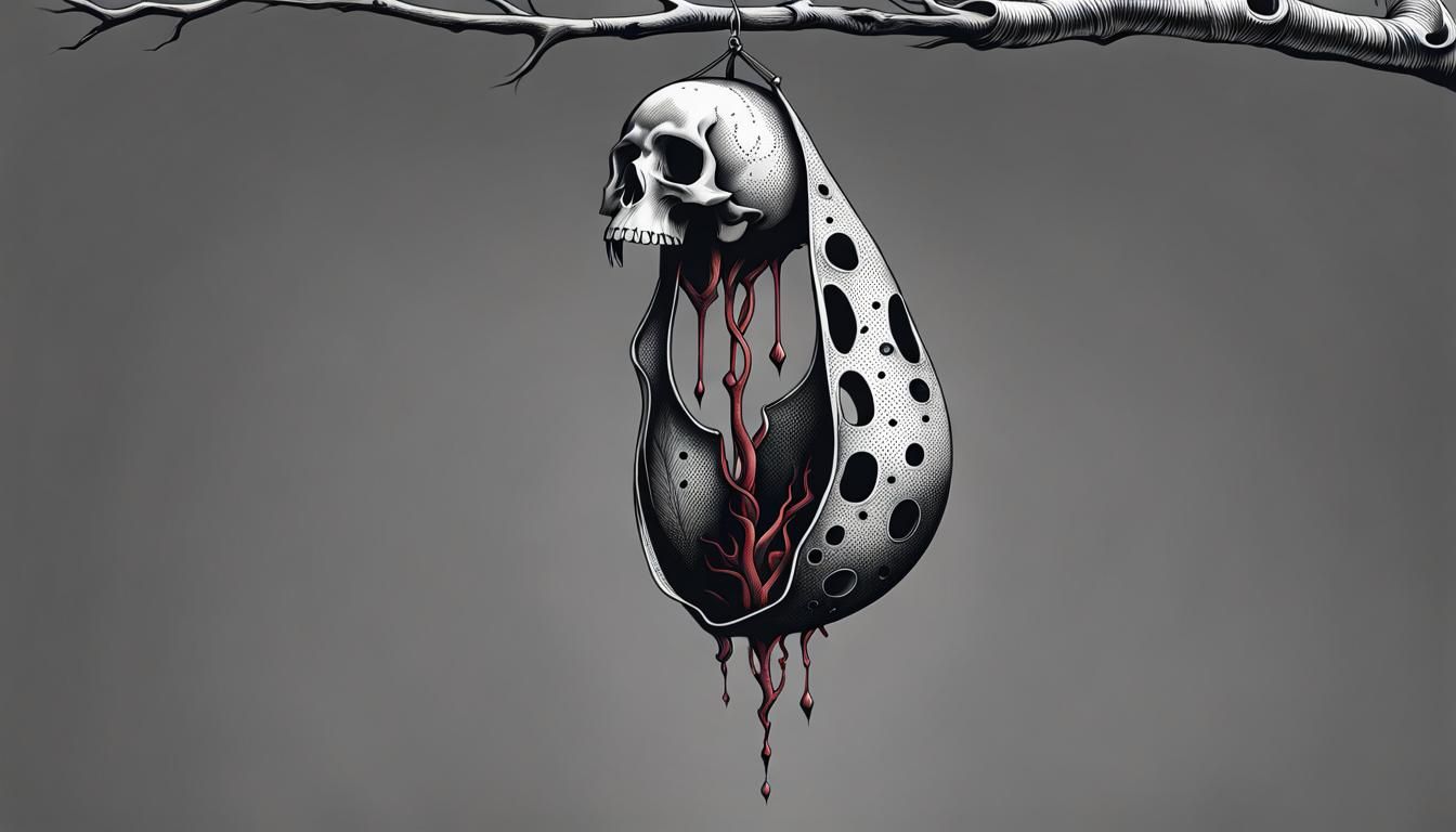 Delicate Tattoo Art: Empty Chrysalis and Skulls