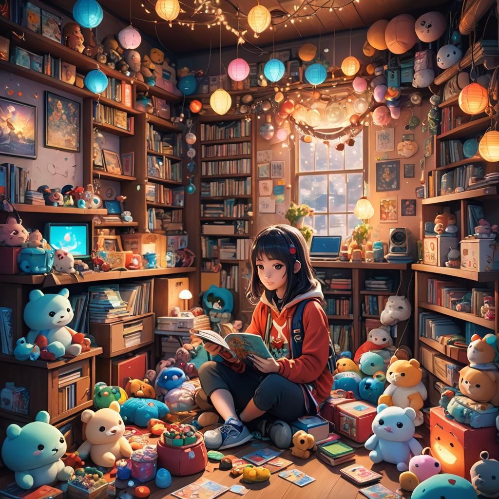 Cozy Anime Room Concept Art in Unreal Engine
