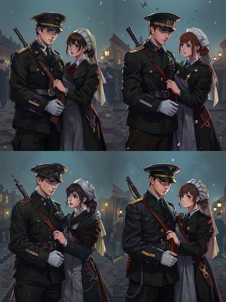 War-Torn Romance in Late 1910s Anime Style