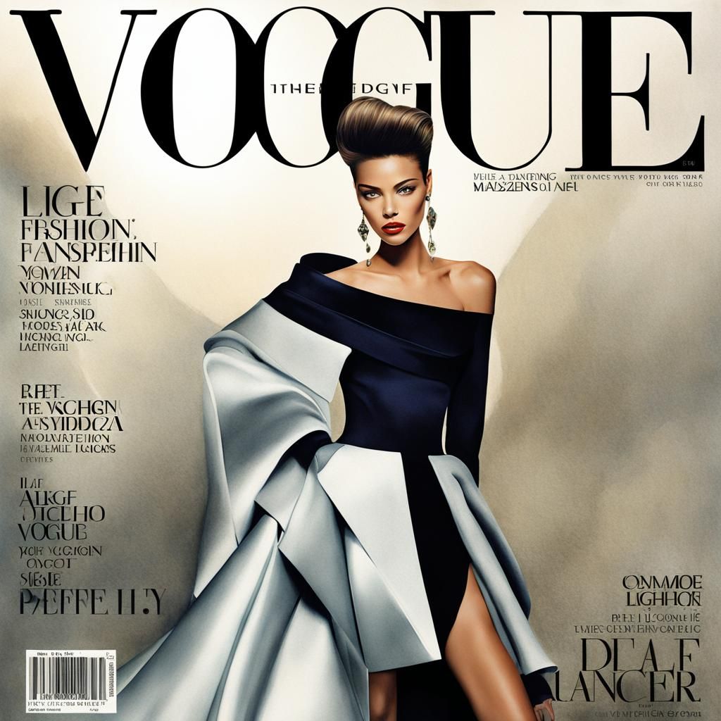 Futuristic Fashion Model on Bold Magazine Cover