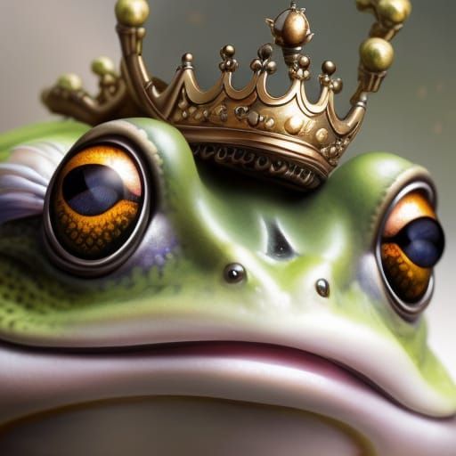 Steampunk Frog King in Detailed Fantasy Artwork