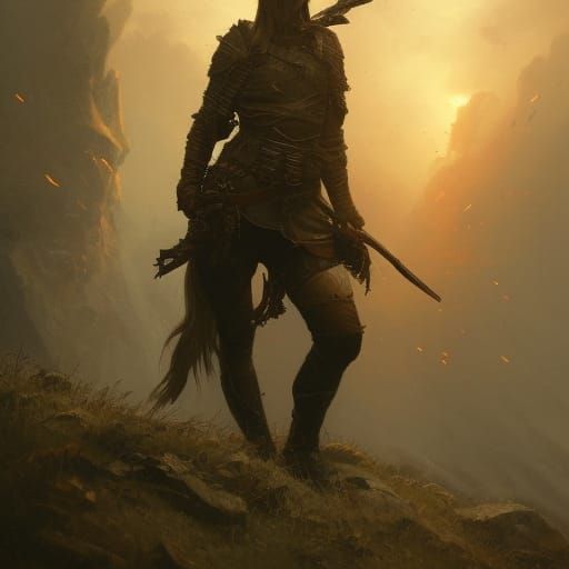 Finnish Warrior in Dark Fantasy Style