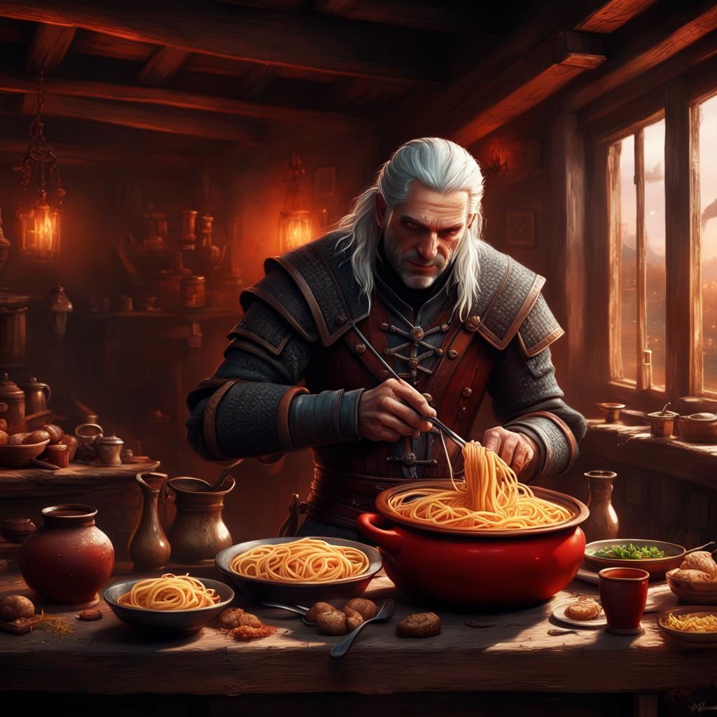 The Witcher's Spaghetti Dinner: Digital Matte Painting