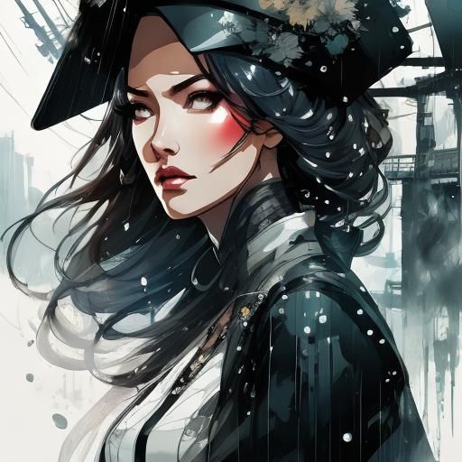 Beautiful Girl: Double Exposure Manhwa Portrait