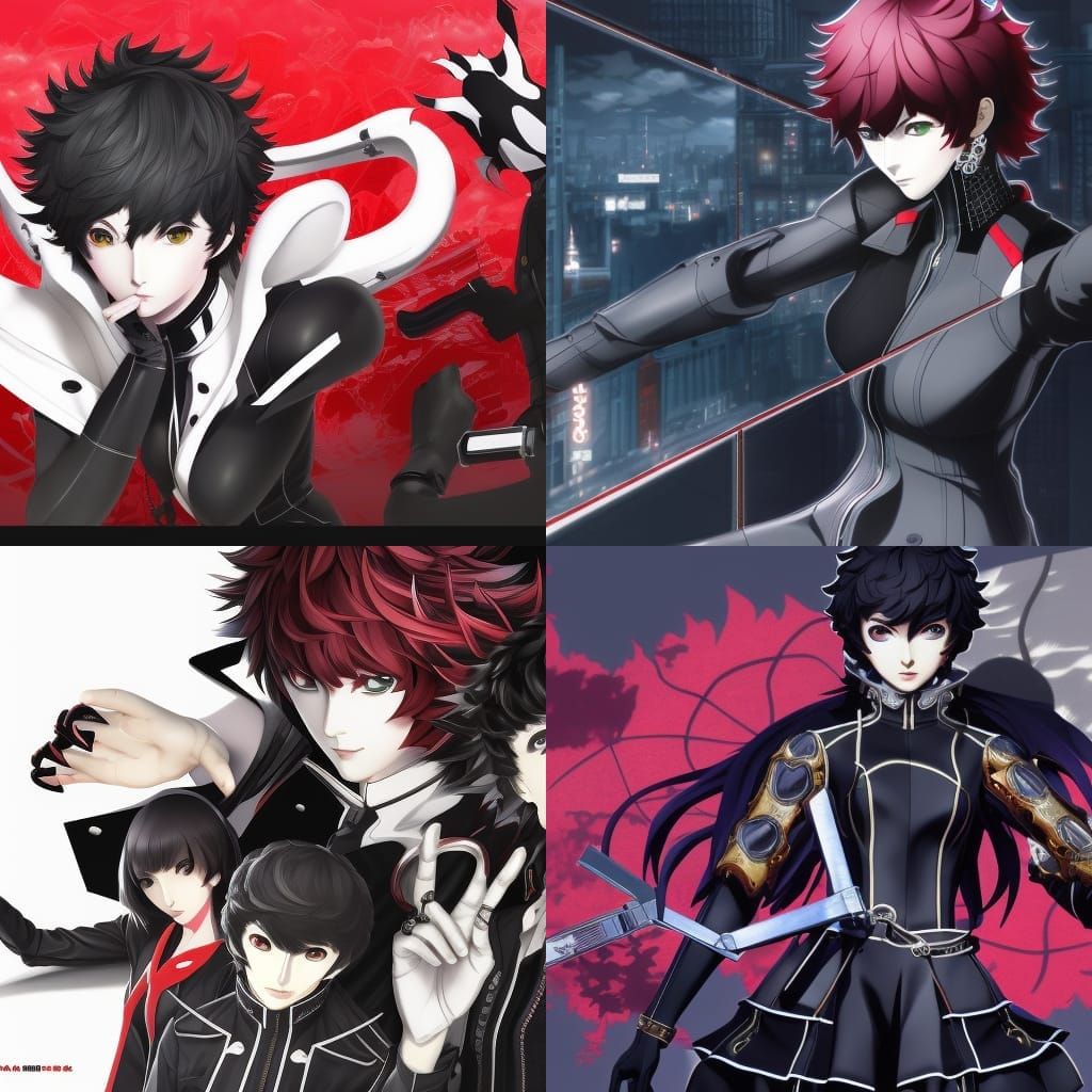 Makoto Niijima Anime Art in Persona 5 Style