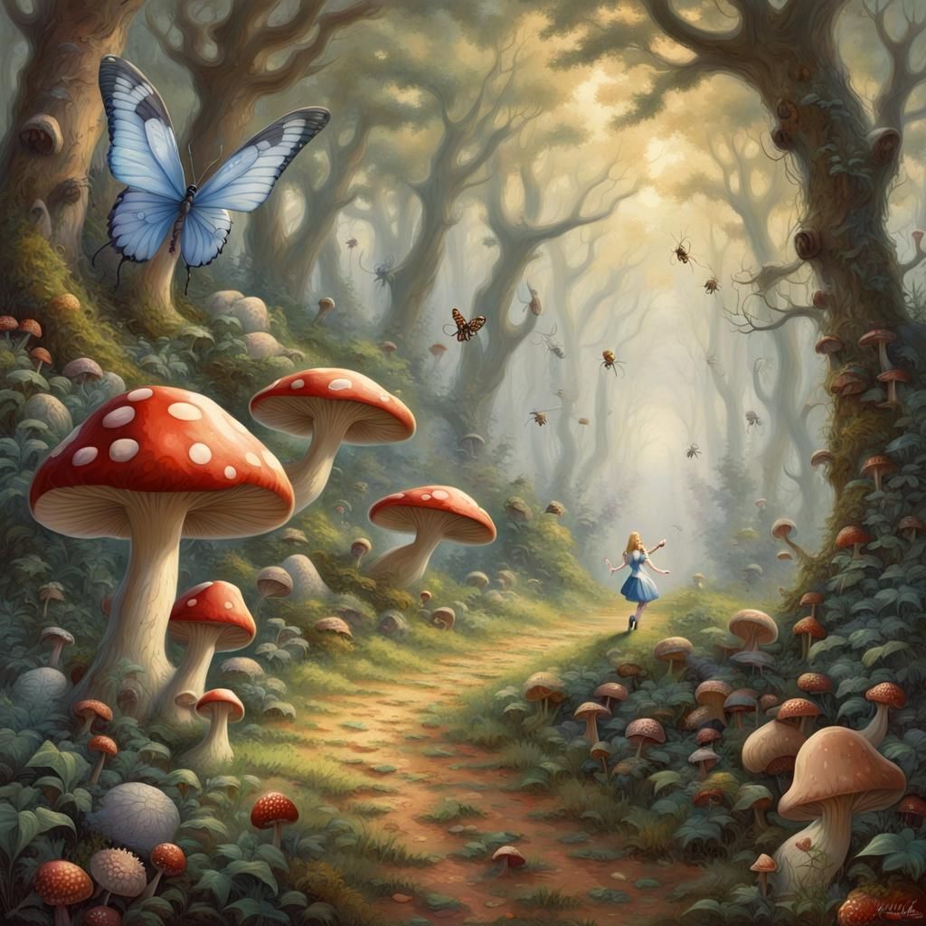 Alice in Wonderland: Escape from Giant Insects