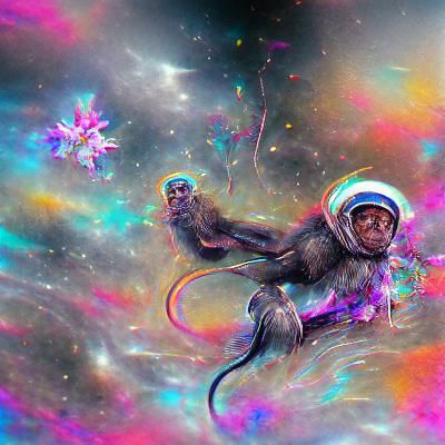 Monkey in Space: Holographic Cosmic Illustration