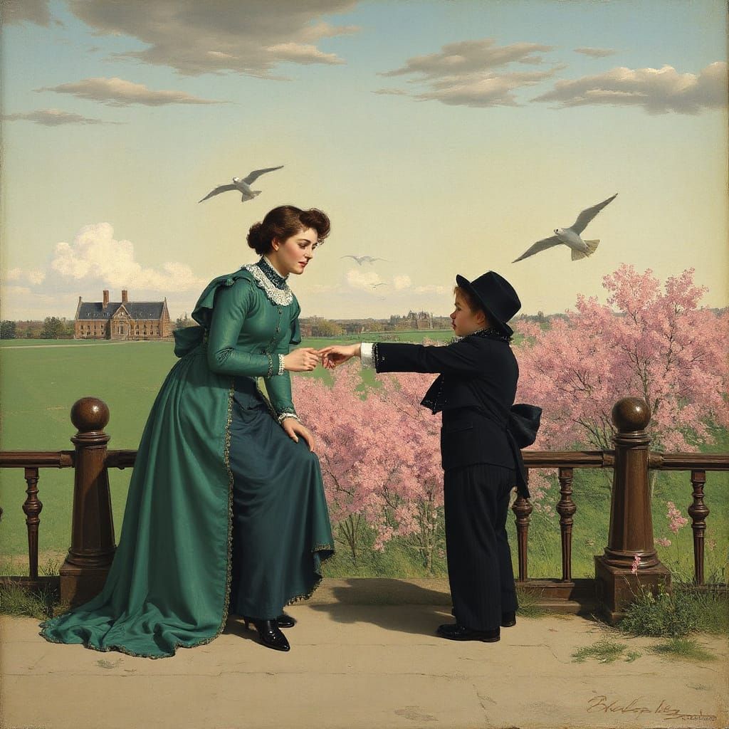 Romantic Portrait Inspired by Somov and van Dongen