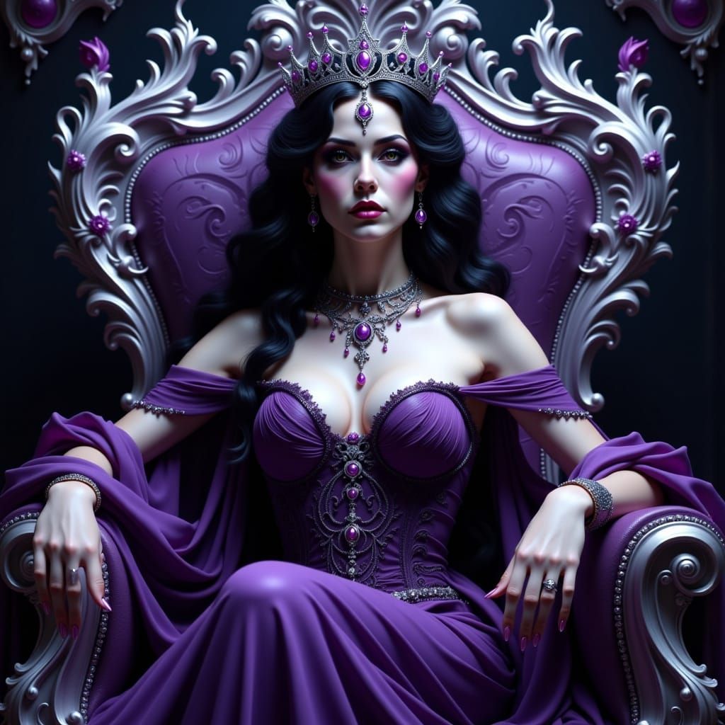 Princess Lachrymosa Weeping Glitter Tears on Crystal Throne