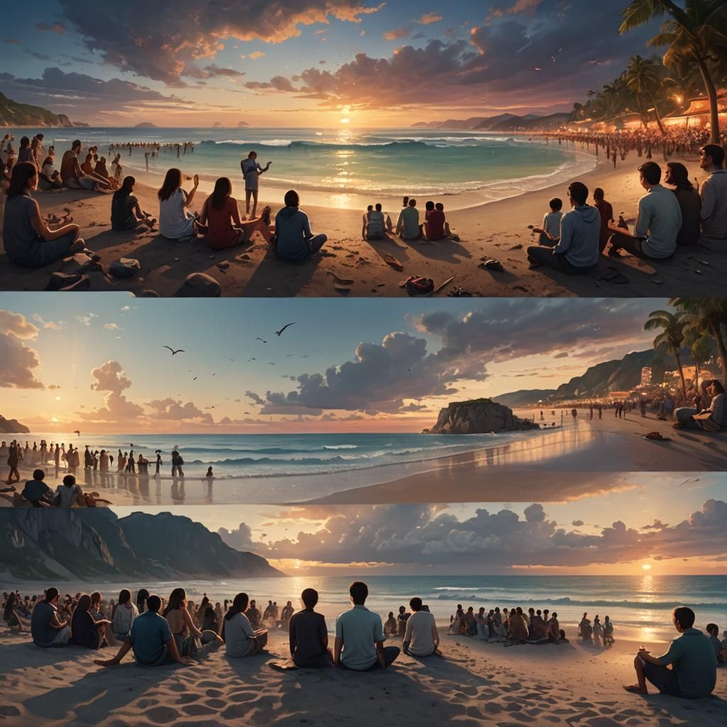Solitude and Joy: A Split Image in Detailed Matte Painting