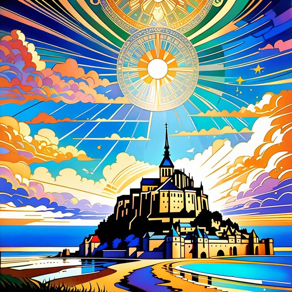 Mont Saint Michel in Prismatic Colors