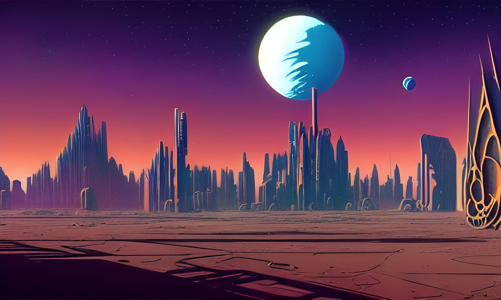 Desolate City: A Sci-Fi Fantasy Landscape
