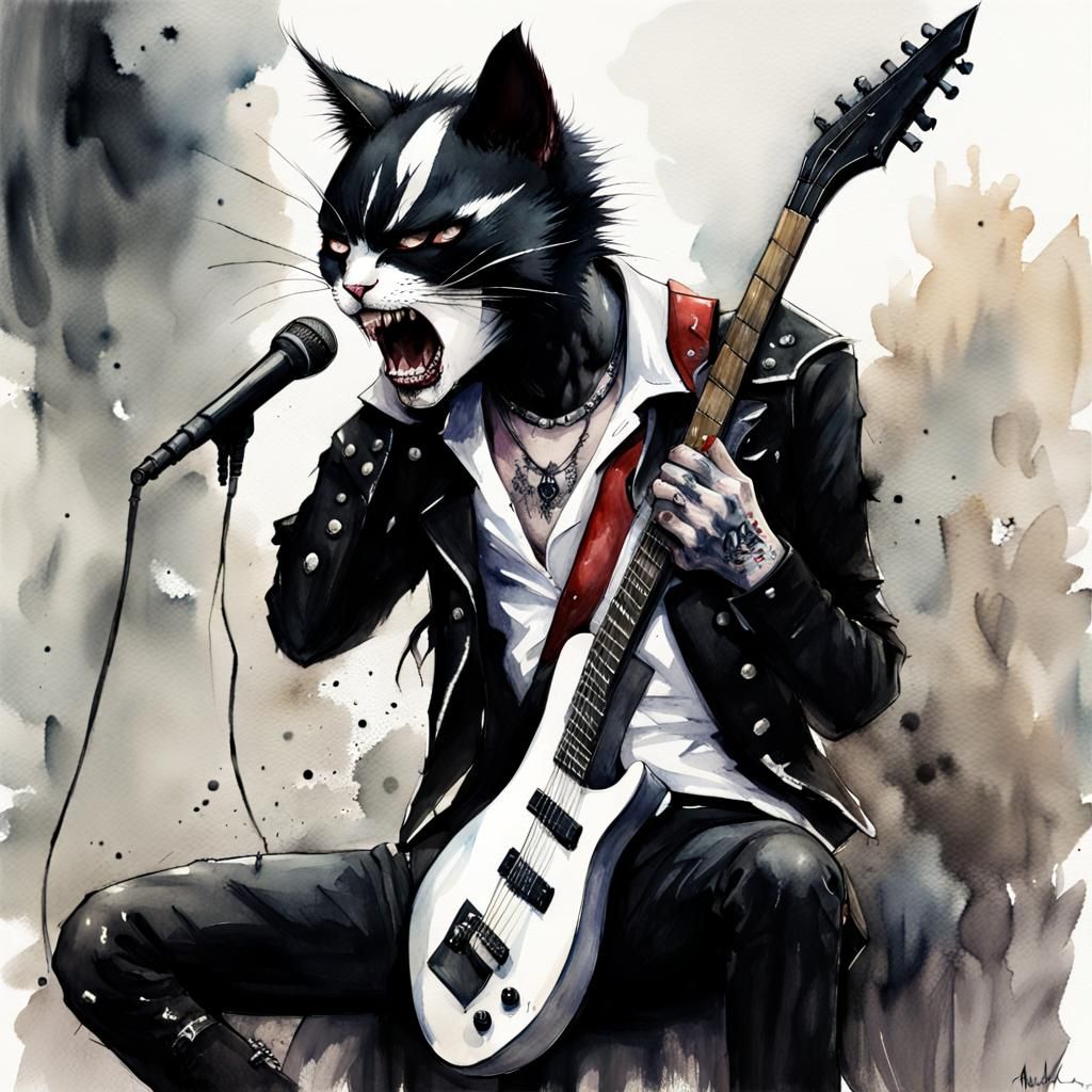 Black Metal Cat Singer Rocks the Stage