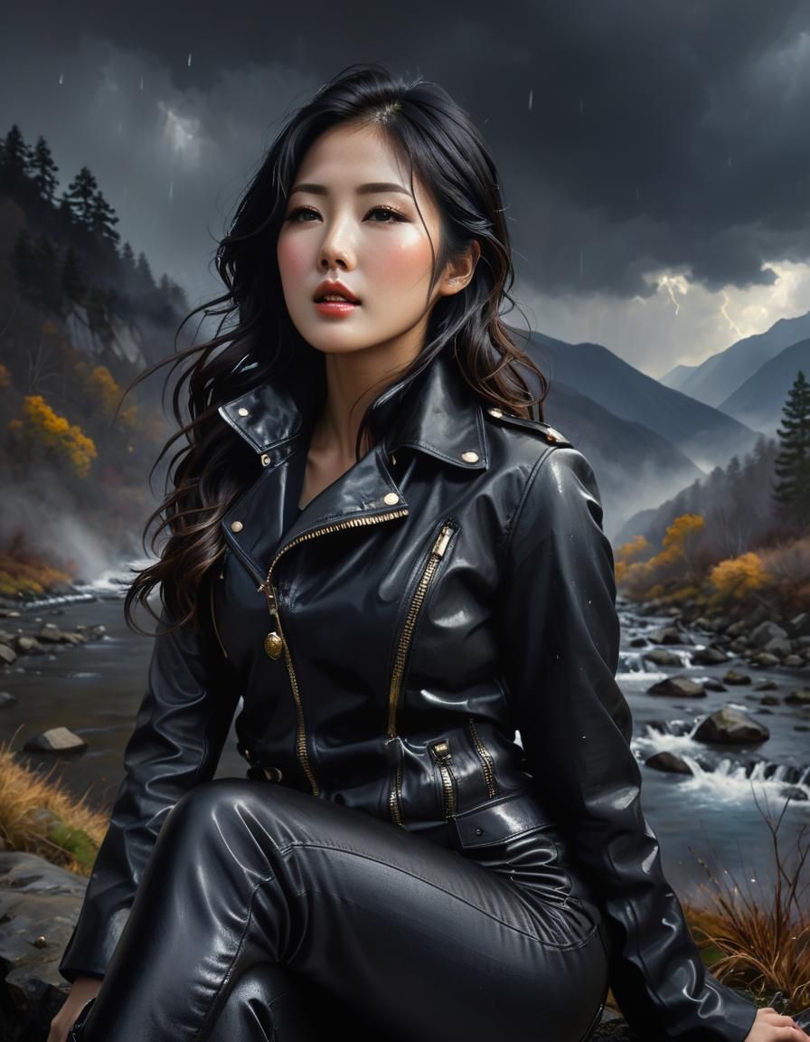 Misty Morning Rain: Chiaroscuro Oil Painting