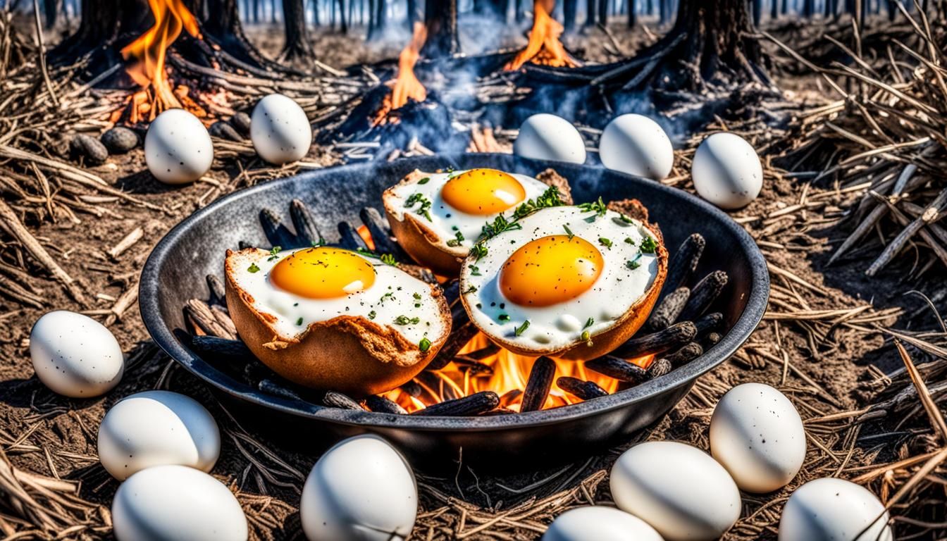 Fantasy Easter Eggs with Rabbits in Hyperrealism