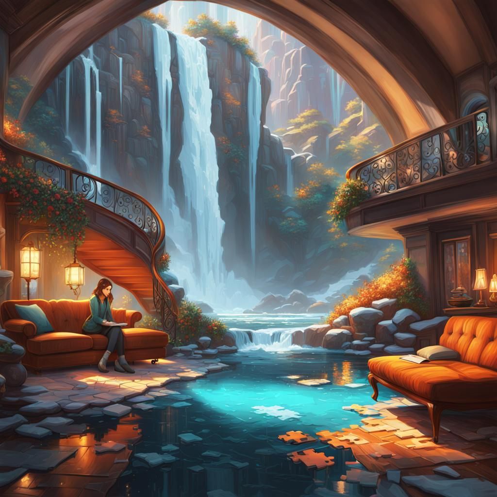 Anna Kendrick's Cozy Puzzle Time: Hyperdetailed Concept Art