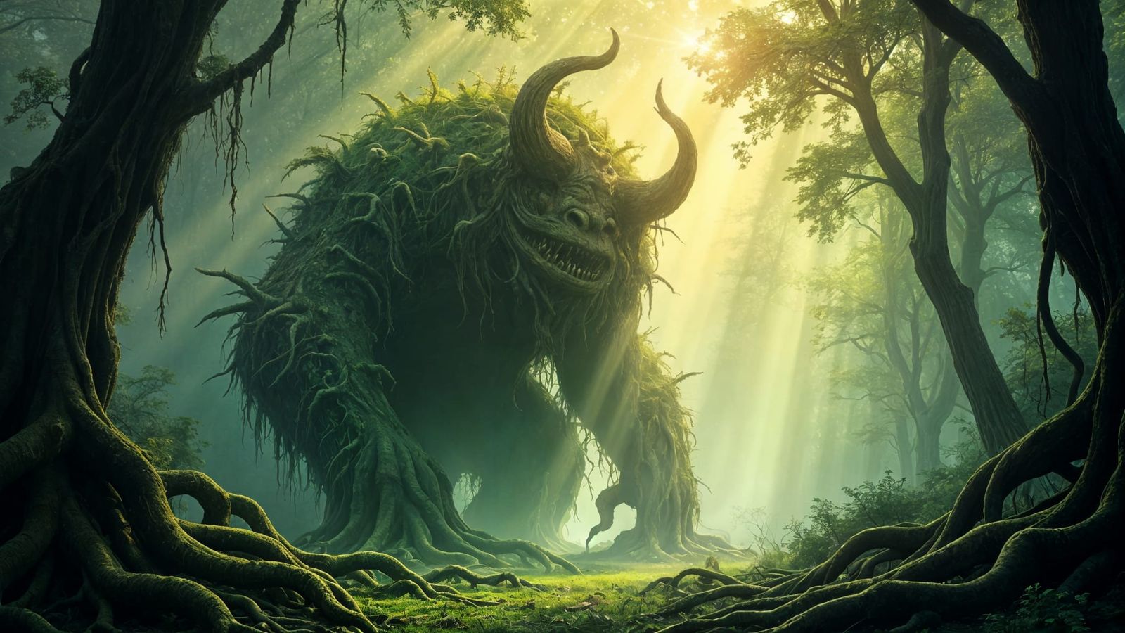 Ethereal Swamp Creature in Anime Style