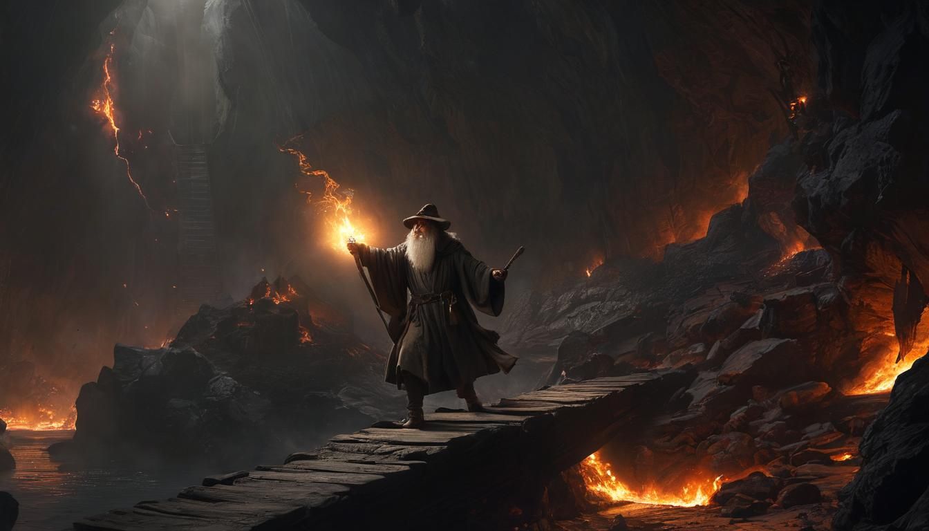 Gandalf on Khazad-dum bridge I