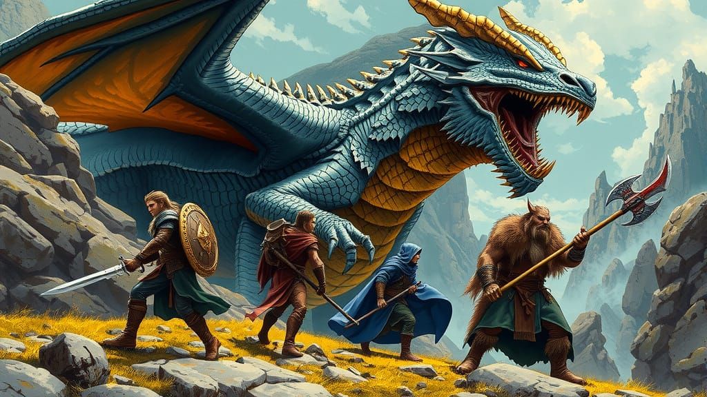 Warrior, Rogue, Sorcerer, and Barbarian Sneak Up on a Slumbe...