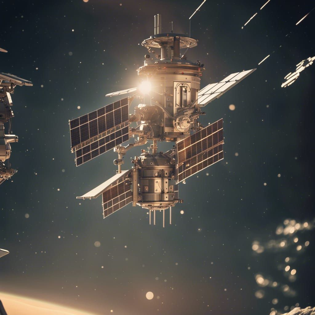 International Space Station Orbiting Earth: Cinematic Still