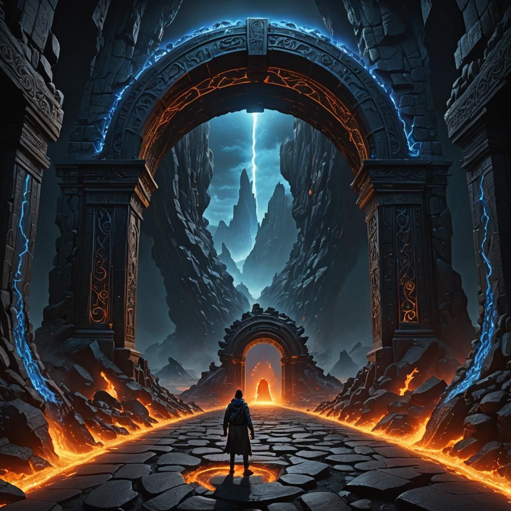 Dark Fantasy Time Portal to a Monster World