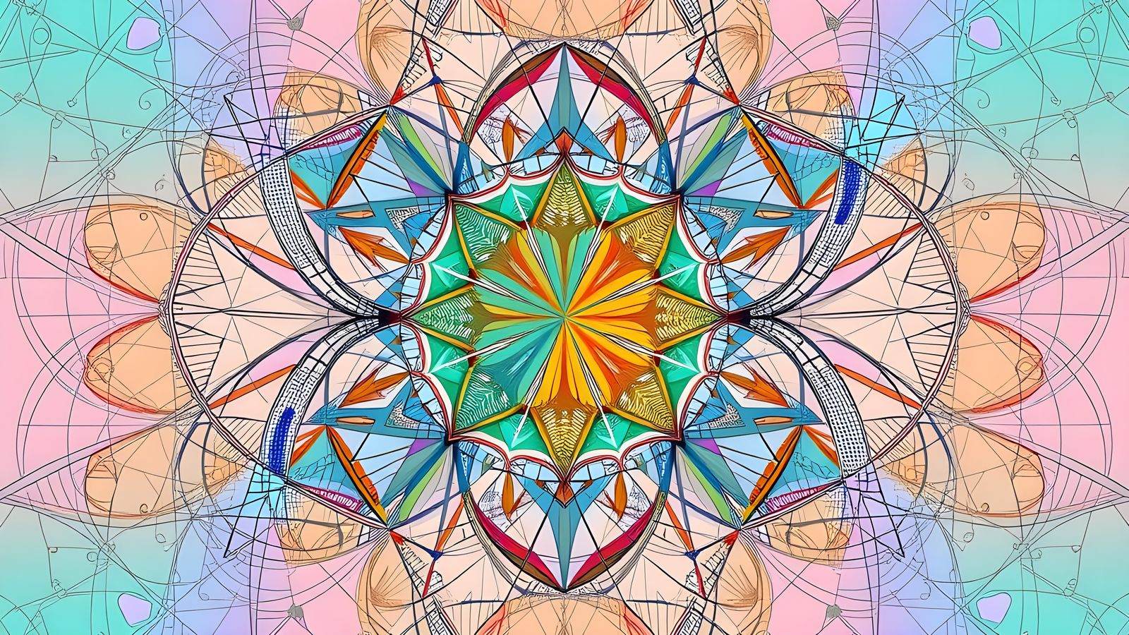 Abstract Generative Art with Geometric Patterns