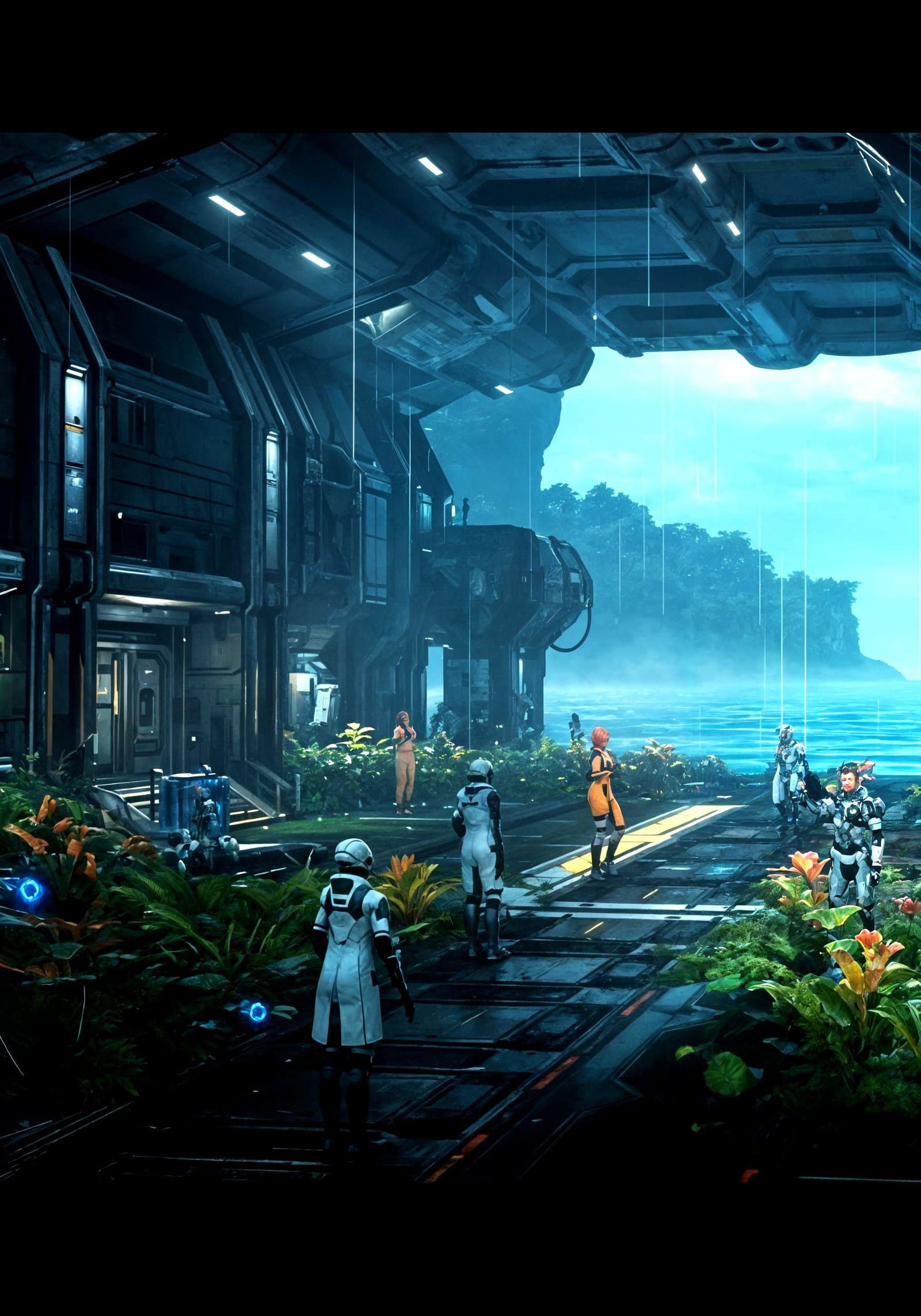 Lush Tropical Settlement on Ragol in Epic 3D Videogame Style