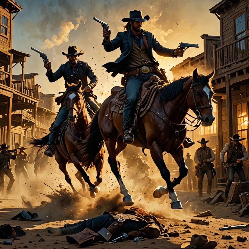 Cowboy gunfight