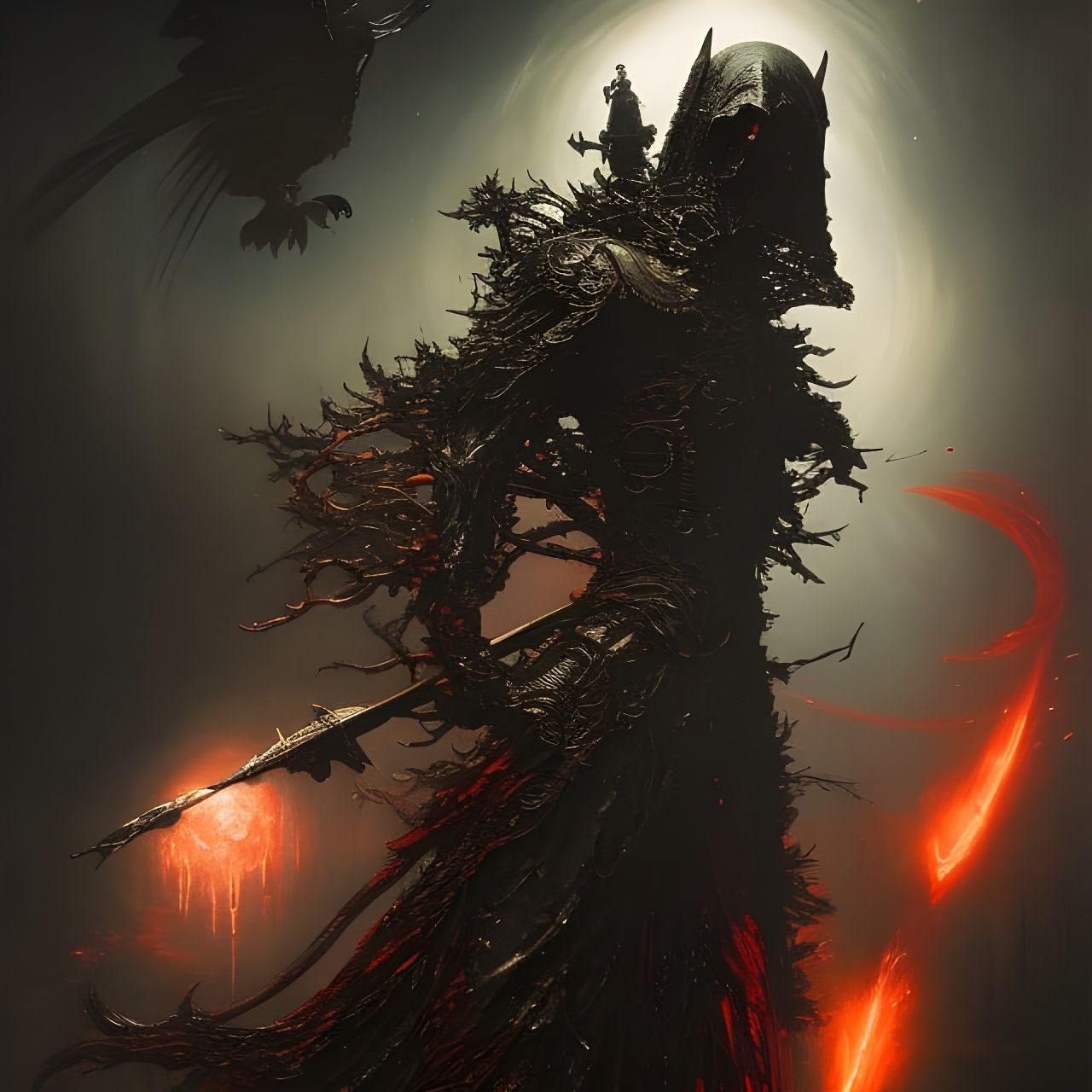 Fractal Grim Reaper in Iridescent Colors