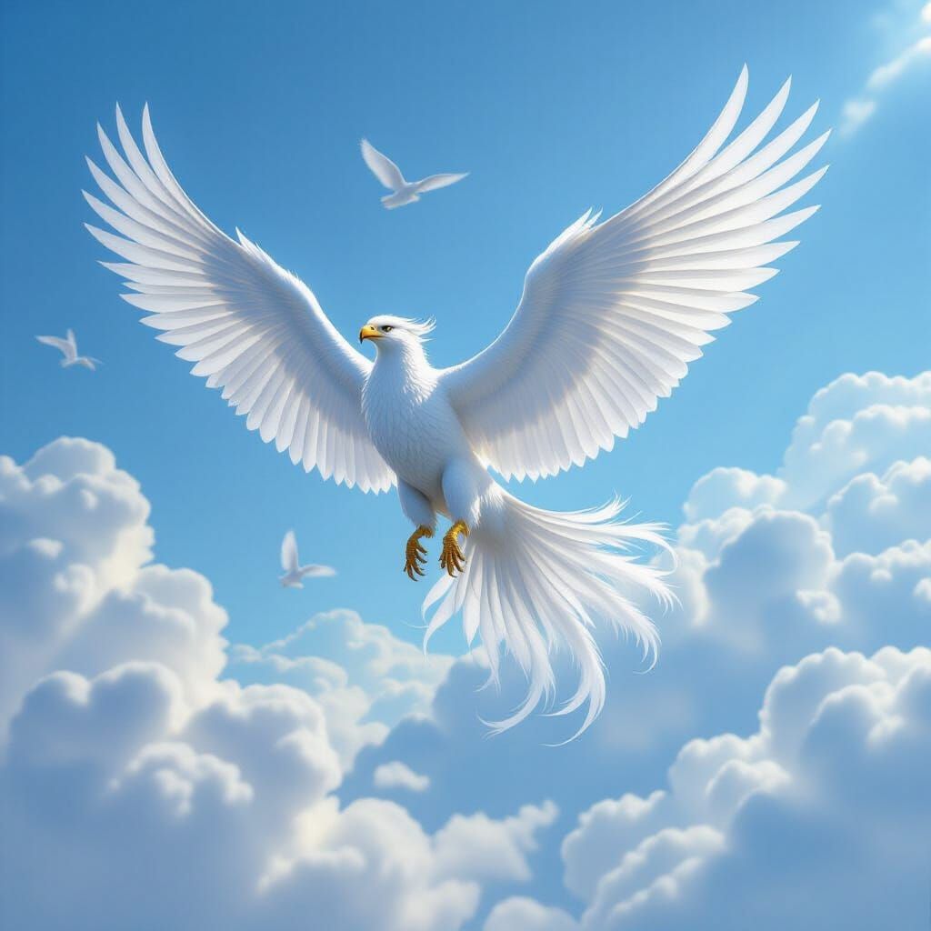 Griffin Soaring in Ethereal Fantasy Style