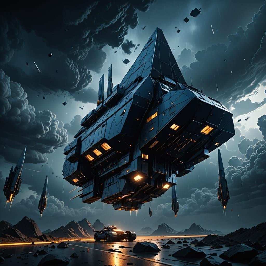 Epic Sci-Fi Encounter: Onyx Cubic Ships Descend Upon Earth