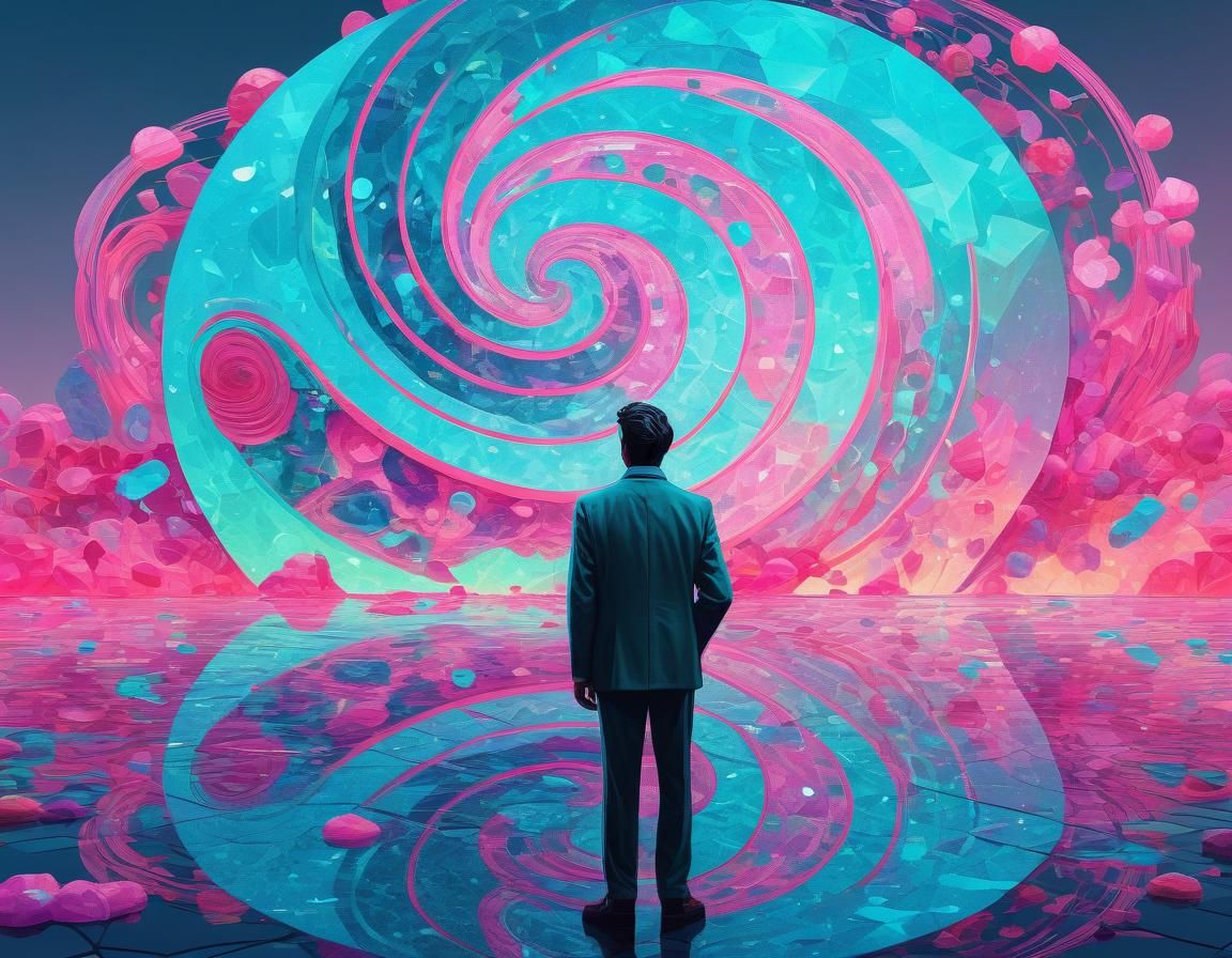 Ethereal Dorian Gray in Abstract Post-Impressionism