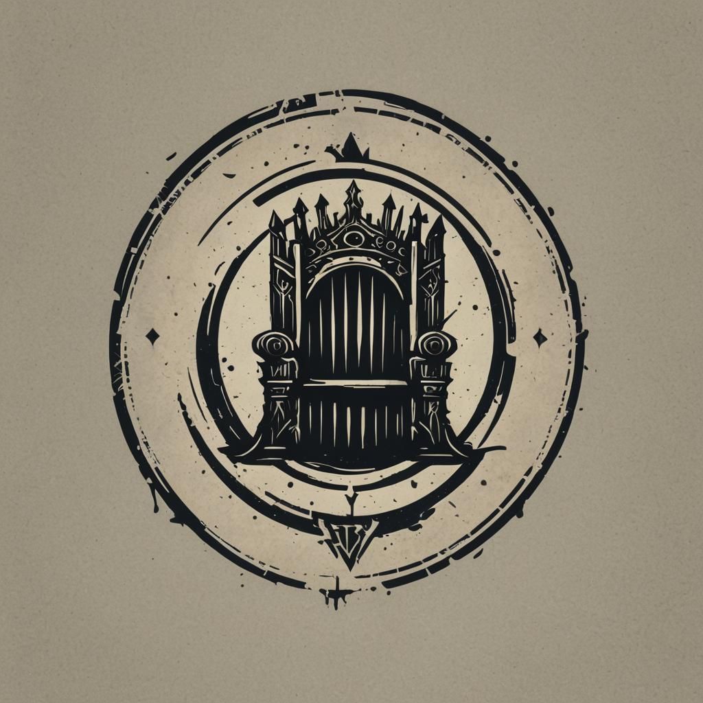 Sinister Circular Throne Logo Design