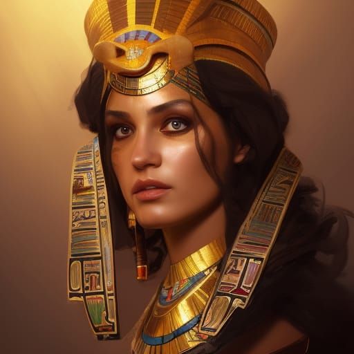 Egyptian Priestess Portrait in Artgerm Style