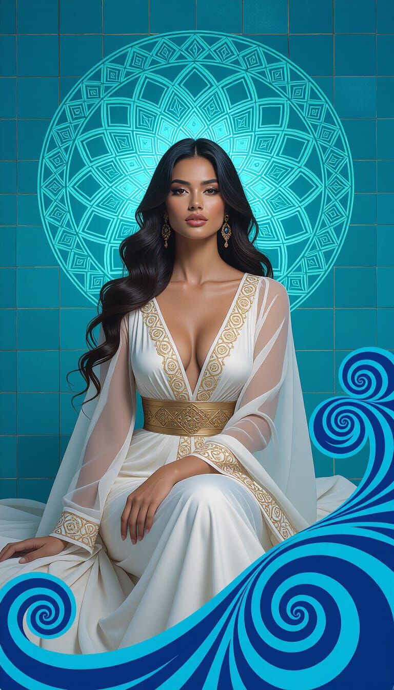 Mystical Portrait: Surreal Digital Art Fusion