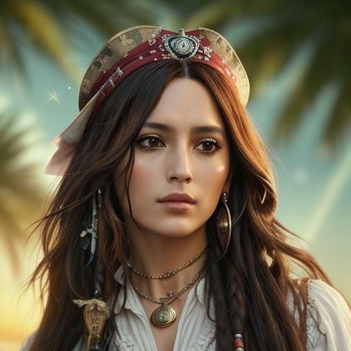 Female Jack Sparrow in Renaissance Dress