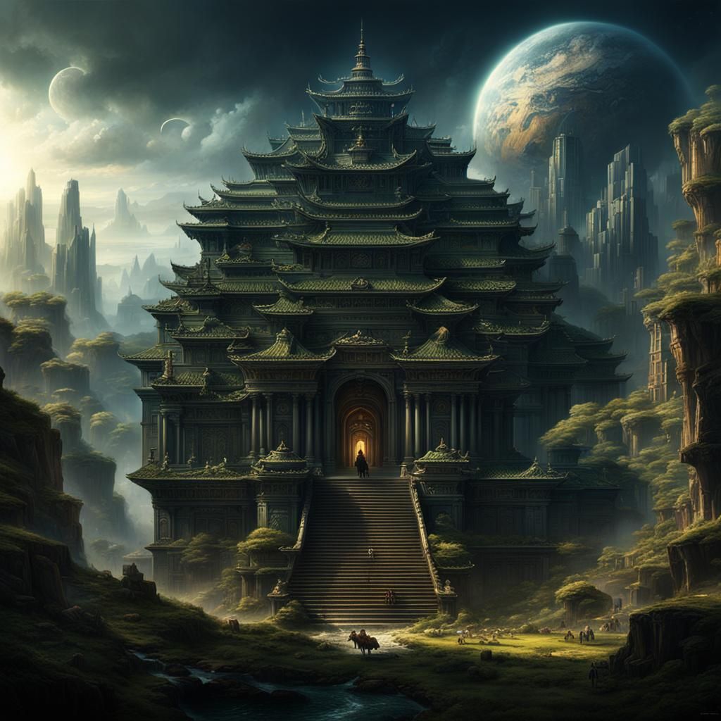 Epic Maximalist Digital Matte Painting