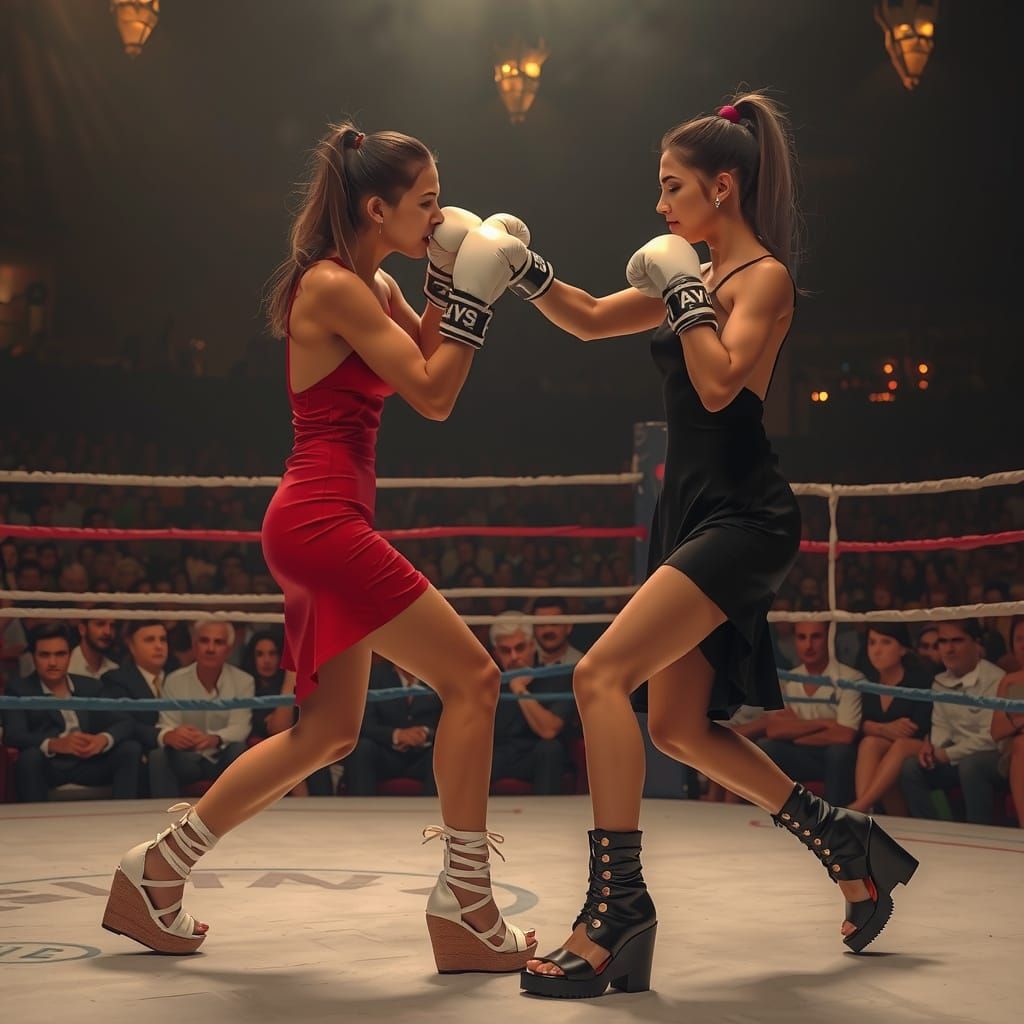 Vicious Female Boxer Knockout in Intense Boxing Match