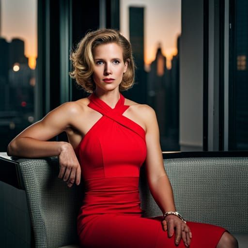 Professional Portrait of Woman with Highlighted Hair