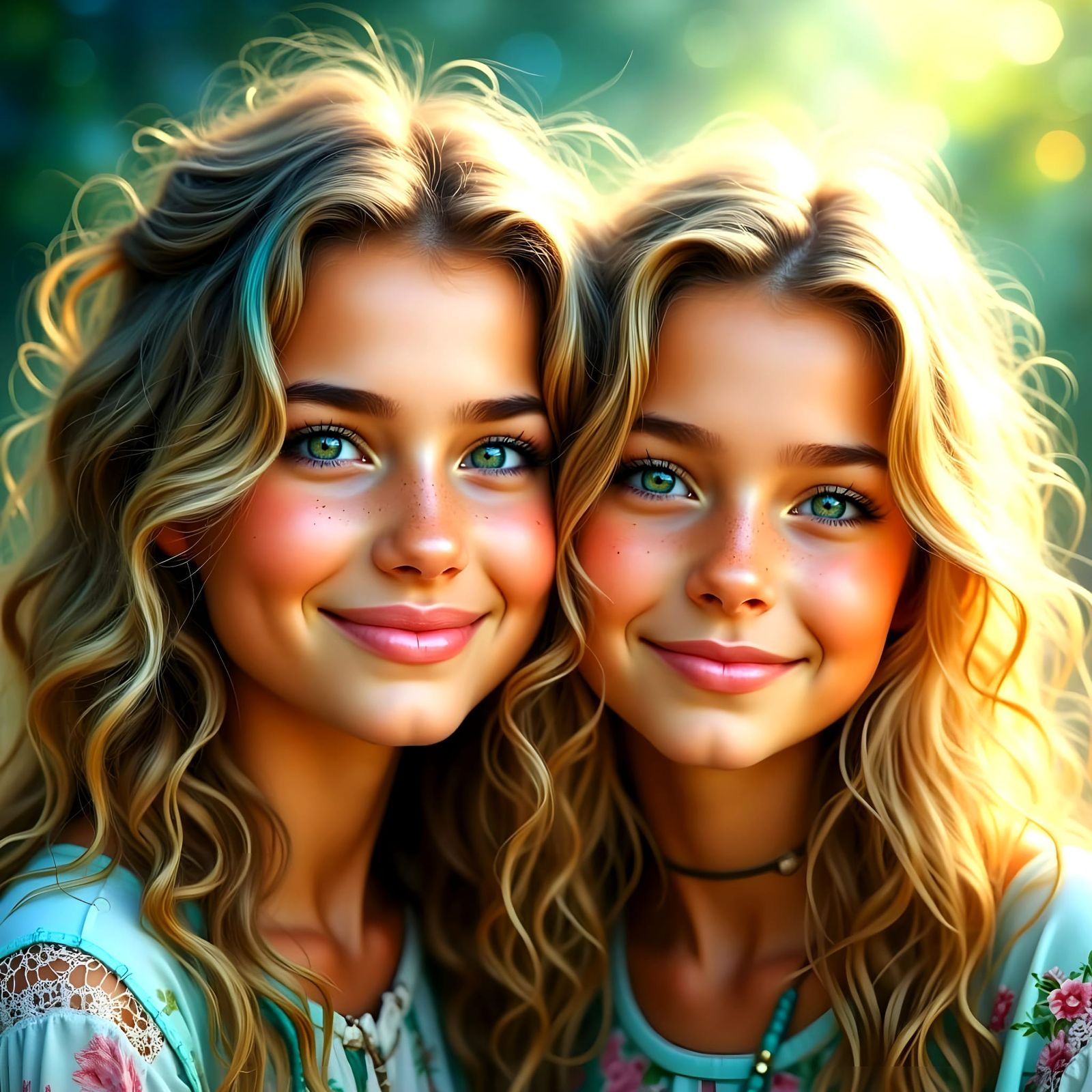 Ethereal Sisters in Soft Focus