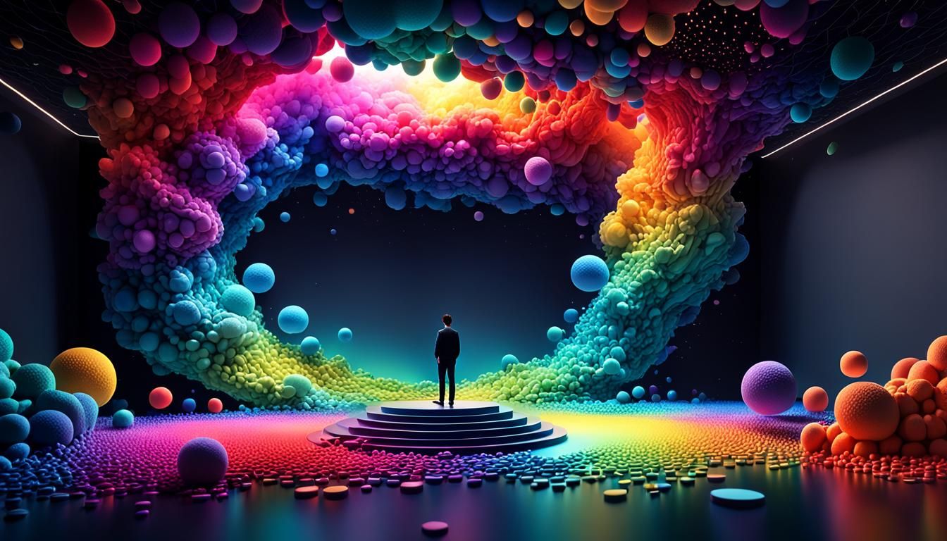 Tangible Thoughts in Gradient Colors: A 3D Vision